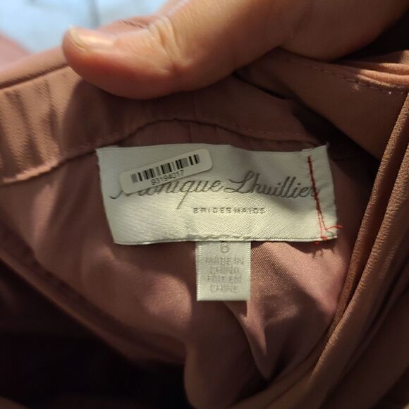 Monique Lhuillier | NWT Mauve V-Neck Gown - Picture 7 of 7